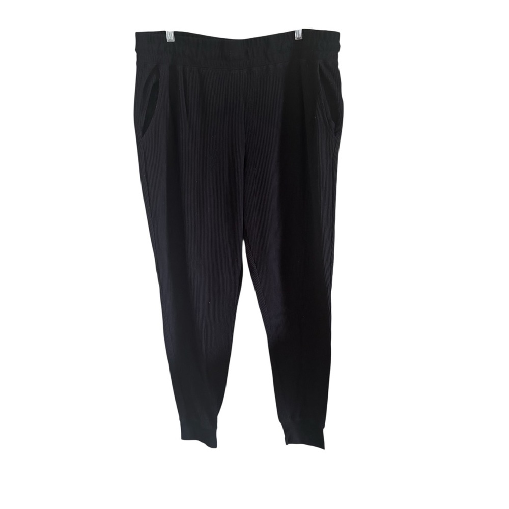 ZYIA Black Ribbed Joggers 4XL EUC - Picture 2 of 5